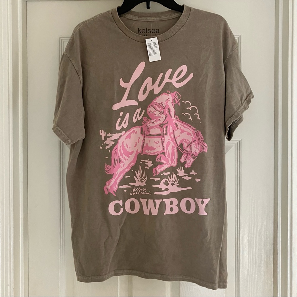 Women's Short Sleeve Tee - Brown and Pink